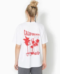 Pimkie Toute La Collection|T-Shirt Et Top^T-shirt Oversize Avec Print Poitrine Et Dos -