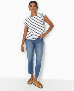 Pimkie Pimkie Positive|T-Shirt Et Top^T-shirt Oversize Sans Manches Rayé -