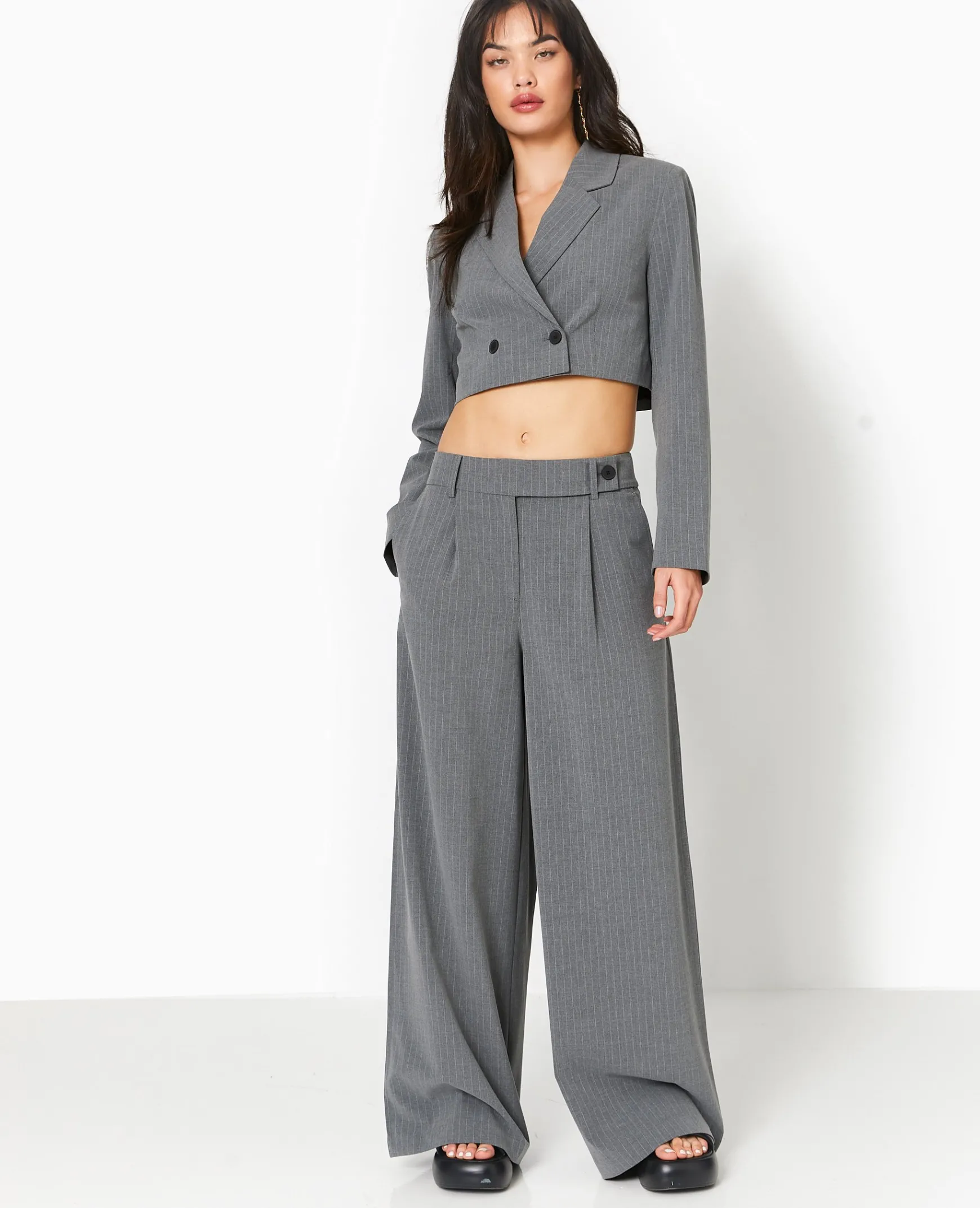 Pimkie Toute La Collection|Veste Et Blazer^Veste Blazer Cropped Rayures Banquier -