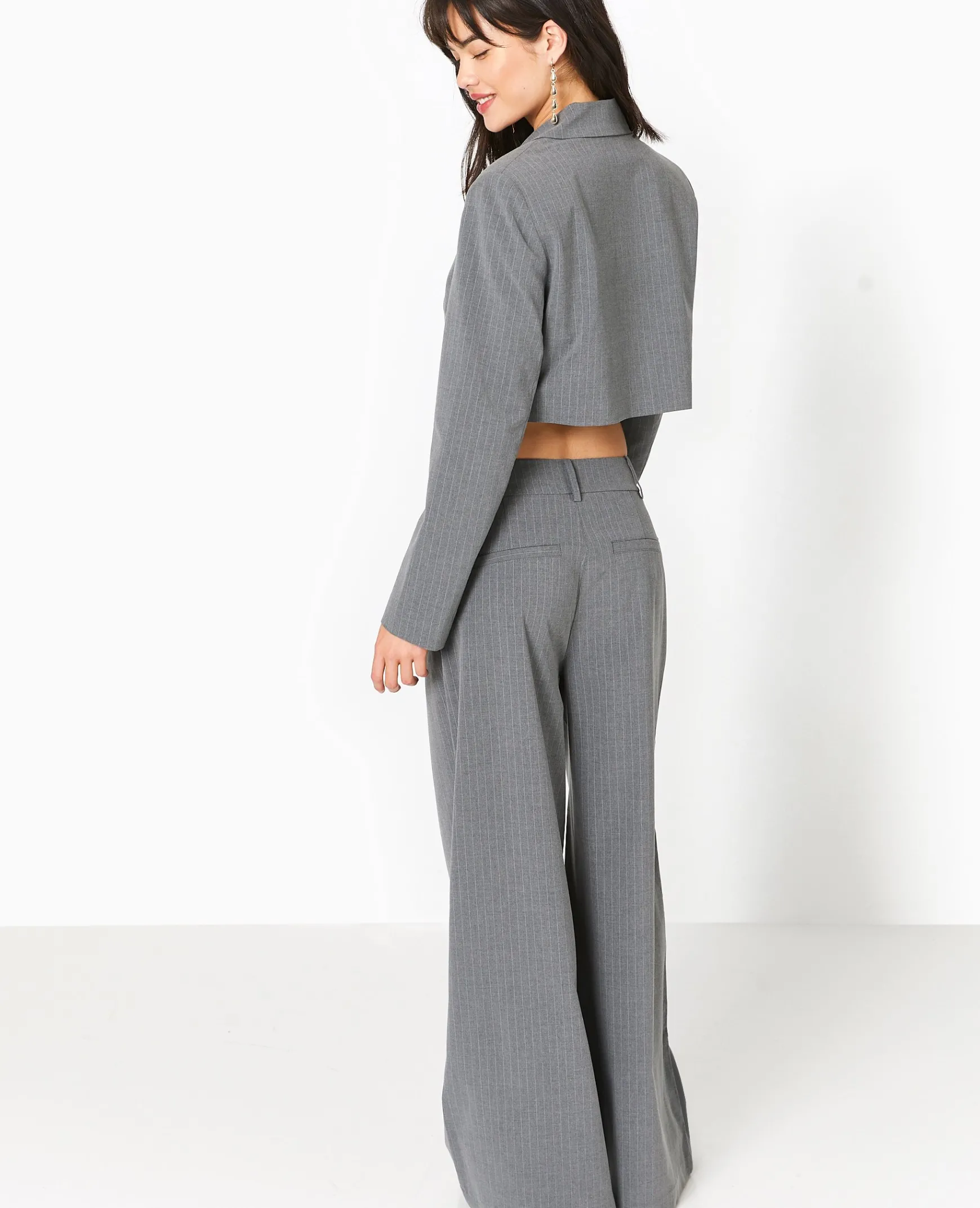 Pimkie Toute La Collection|Veste Et Blazer^Veste Blazer Cropped Rayures Banquier -