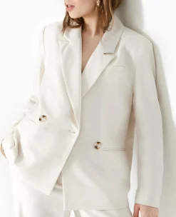 Pimkie Tailleur|Veste Et Blazer^Veste Blazer En Tissu Effet Lin Rustique -