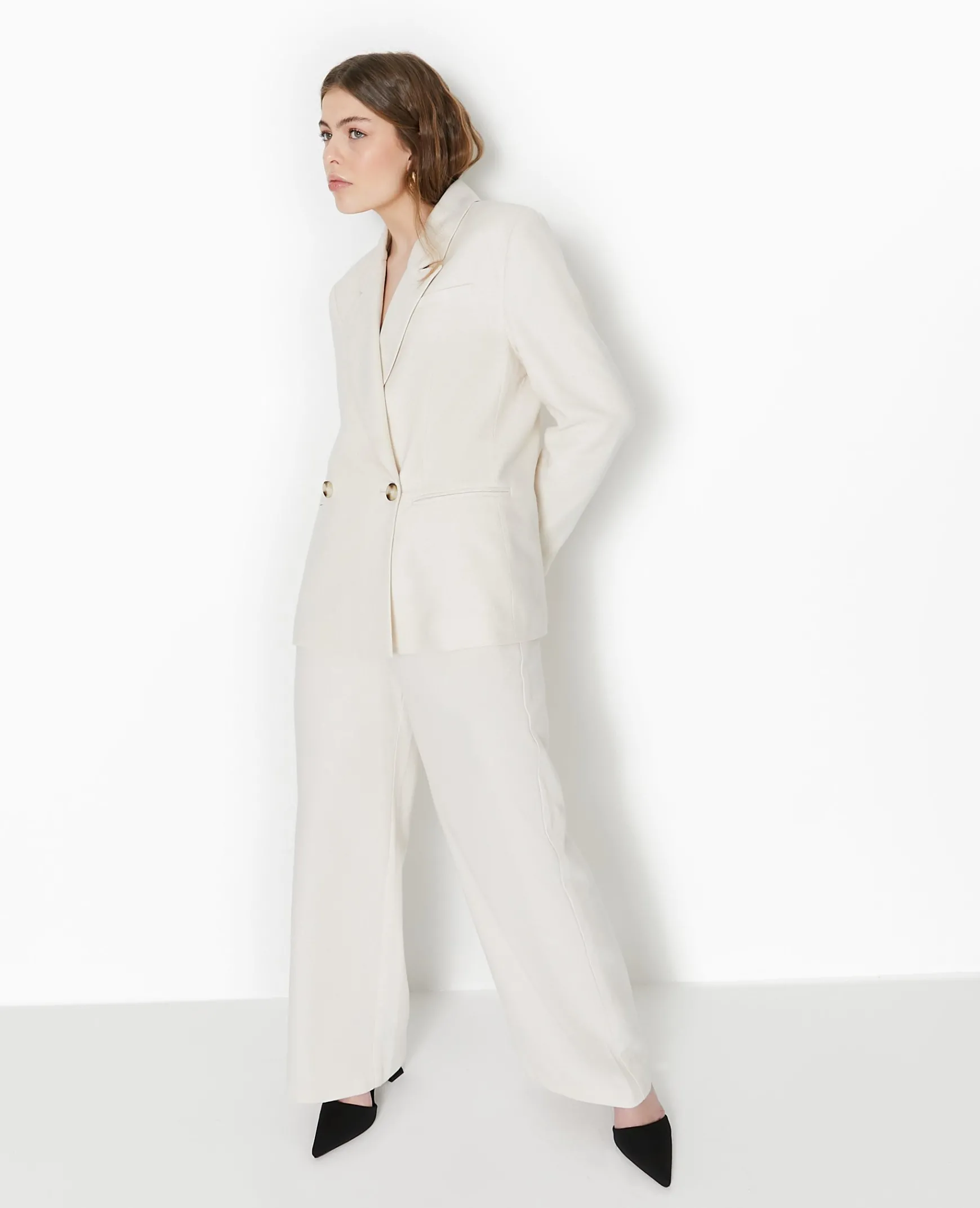 Pimkie Tailleur|Veste Et Blazer^Veste Blazer En Tissu Effet Lin Rustique -