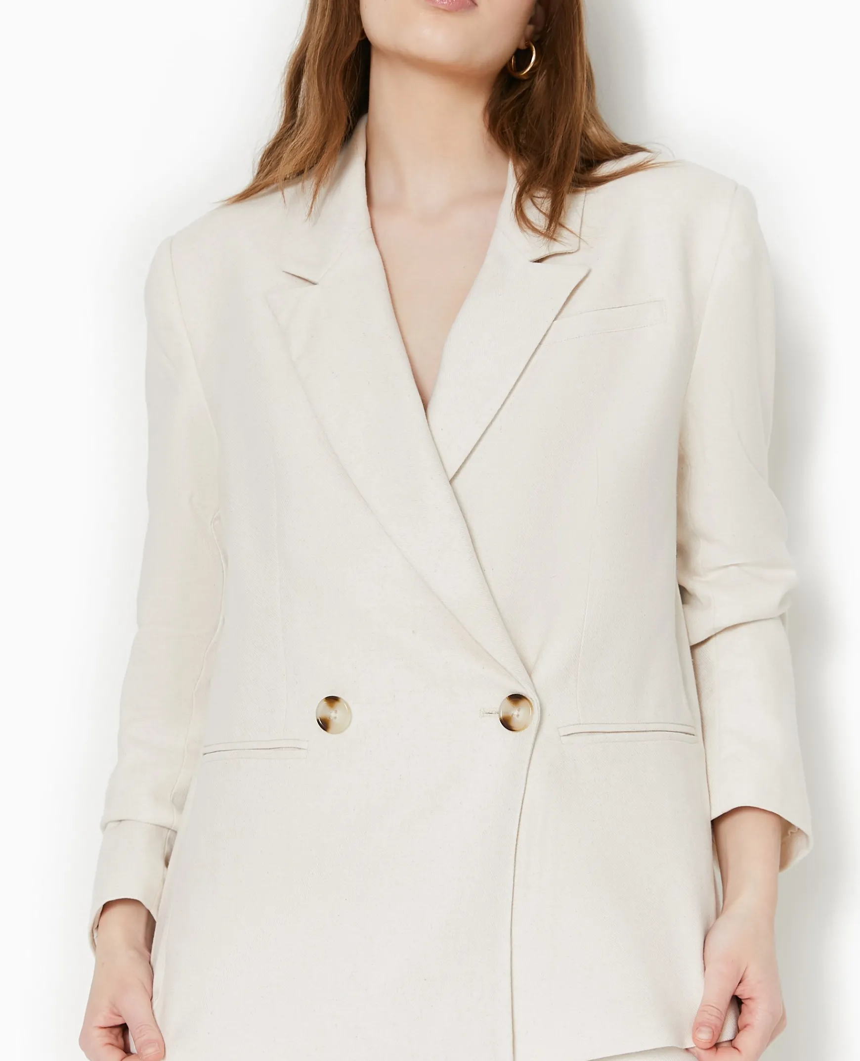 Pimkie Tailleur|Veste Et Blazer^Veste Blazer En Tissu Effet Lin Rustique -