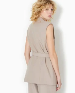 Pimkie Toute La Collection|Veste Et Blazer^Veste Blazer Sans Manches Avec Ceinture -