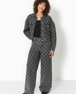 Pimkie Veste Et Blazer^Veste Courte En Jean Motif Damiers -