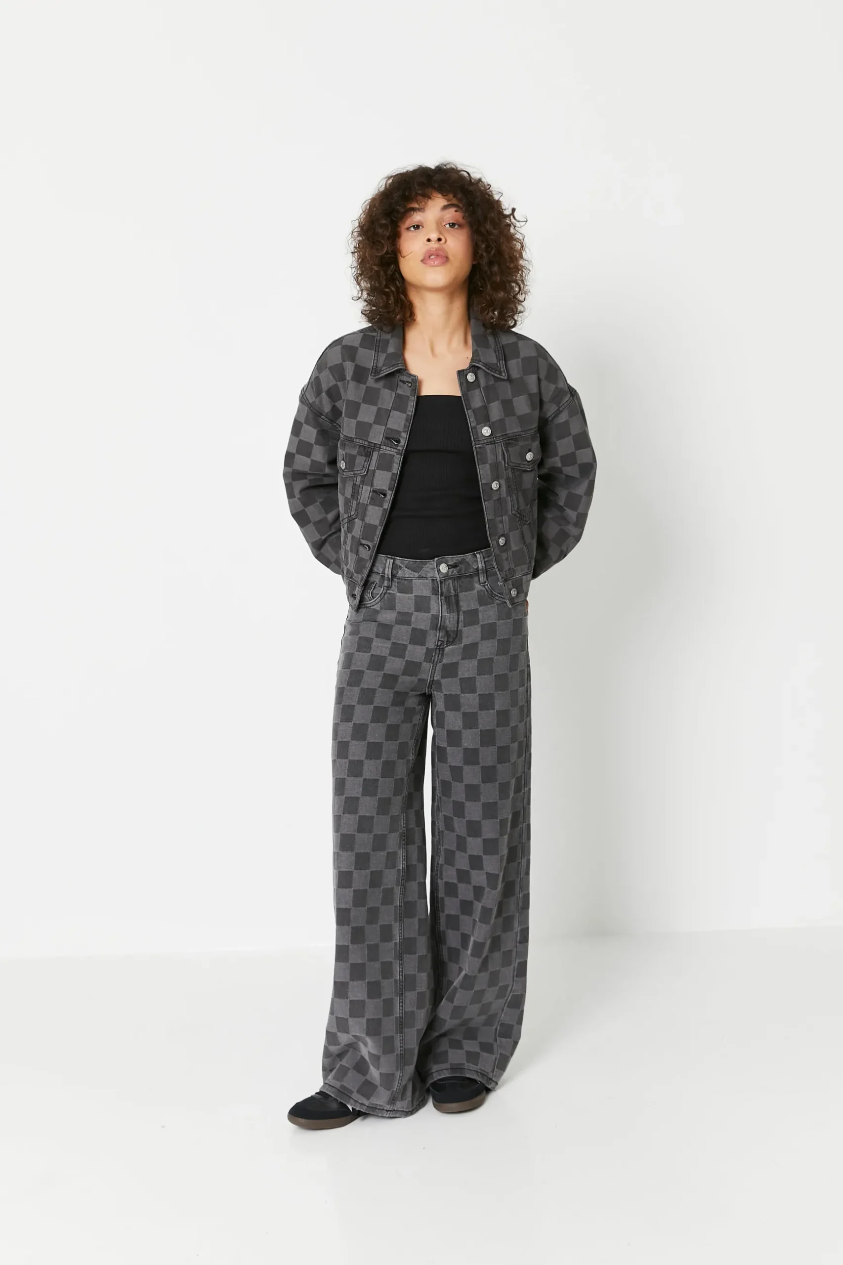 Pimkie Veste Et Blazer^Veste Courte En Jean Motif Damiers -