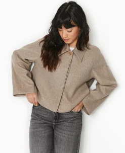 Pimkie Toute La Collection|Manteau Et Blouson^Veste Courte Trapè;ze En Drap De Laine -