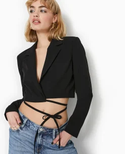 Pimkie Tailleur|Veste Et Blazer^Veste Cropped Avec Liens à Nouer -