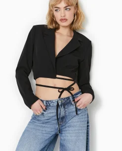 Pimkie Tailleur|Veste Et Blazer^Veste Cropped Avec Liens à Nouer -