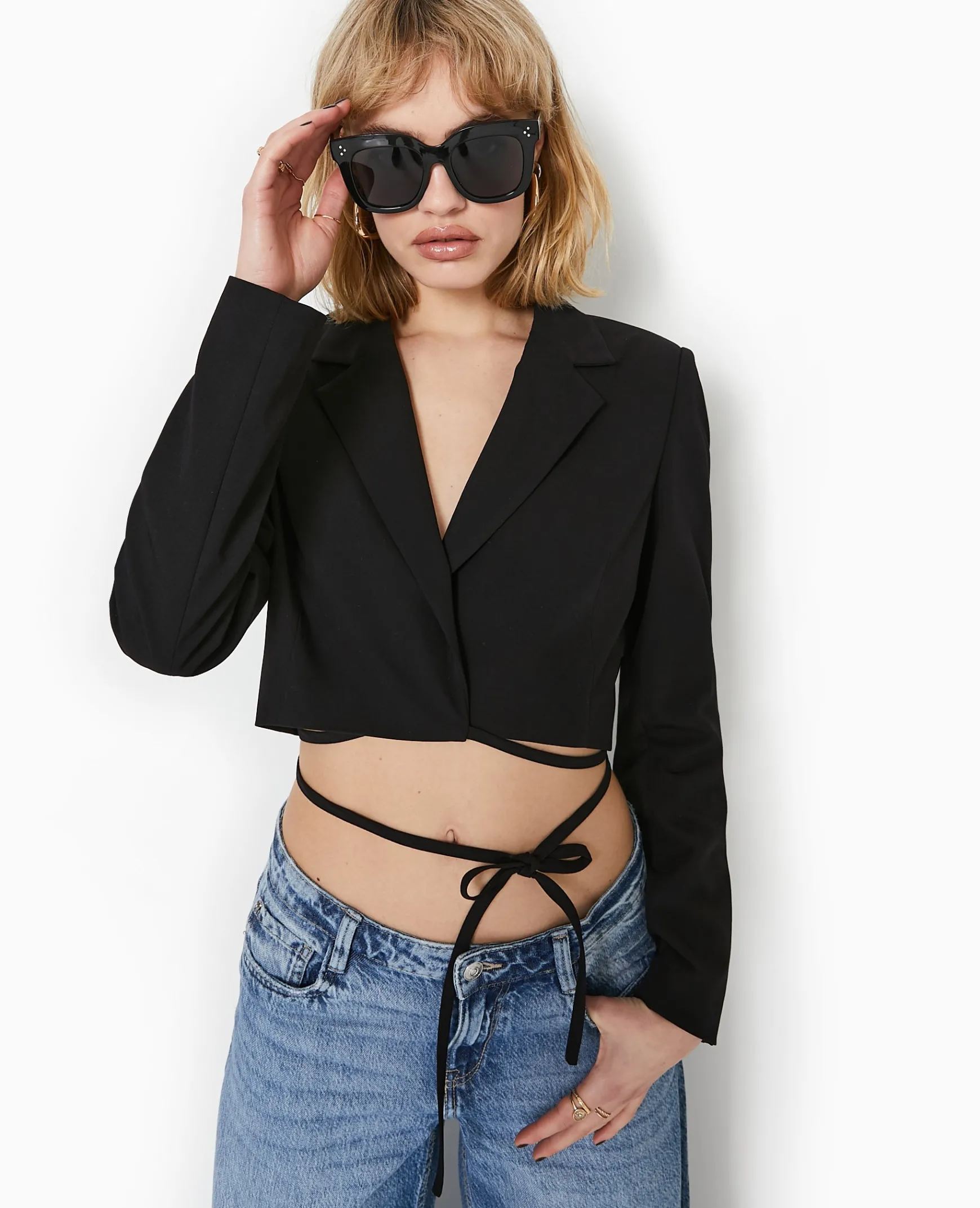 Pimkie Tailleur|Veste Et Blazer^Veste Cropped Avec Liens à Nouer -