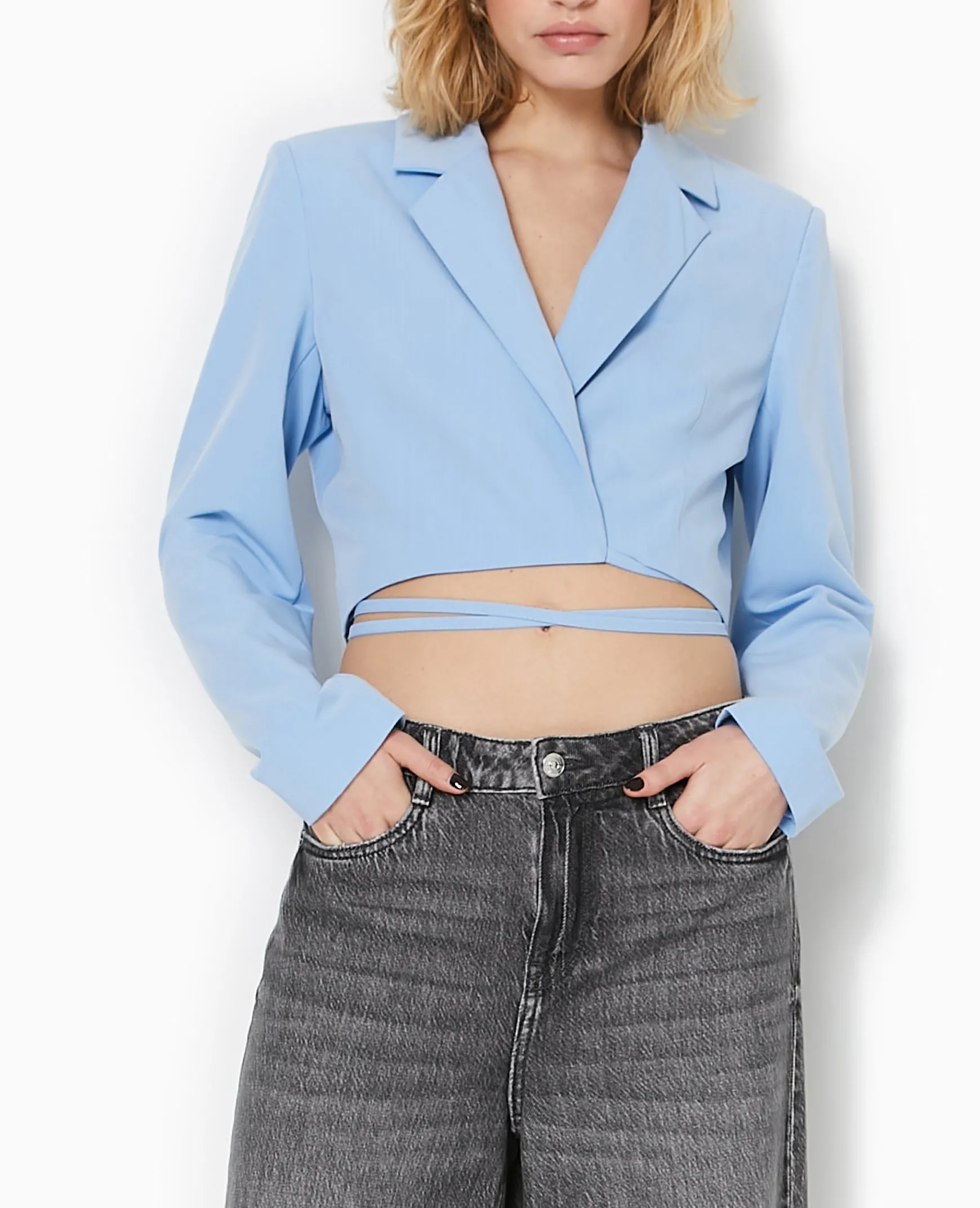 Pimkie Tailleur|Ensembles^Veste Cropped Avec Liens à Nouer -