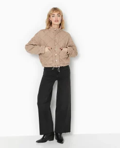 Pimkie Manteau Et Blouson|Veste Et Blazer^Veste Matelassée En Jean Délavé Acid Wash -