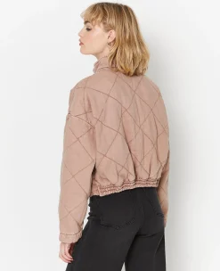 Pimkie Manteau Et Blouson|Veste Et Blazer^Veste Matelassée En Jean Délavé Acid Wash -