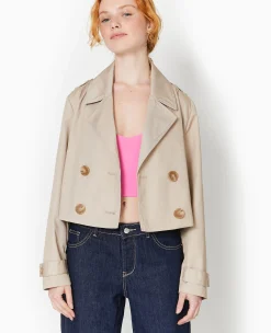 Pimkie Manteau Et Blouson^Veste Trench Courte Double Boutonnage -