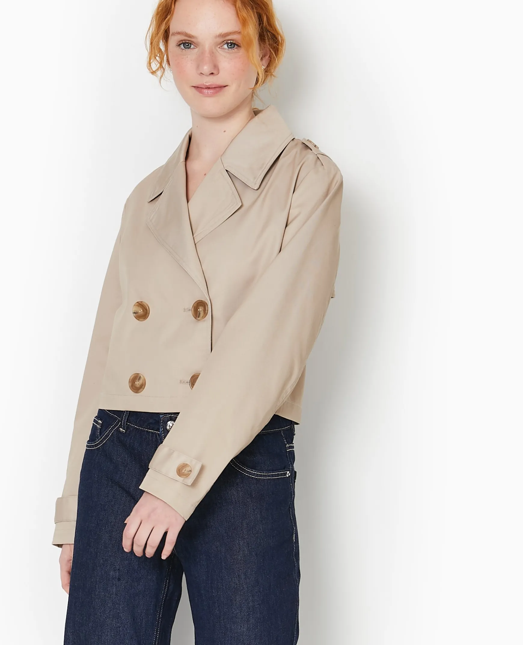 Pimkie Manteau Et Blouson^Veste Trench Courte Double Boutonnage -