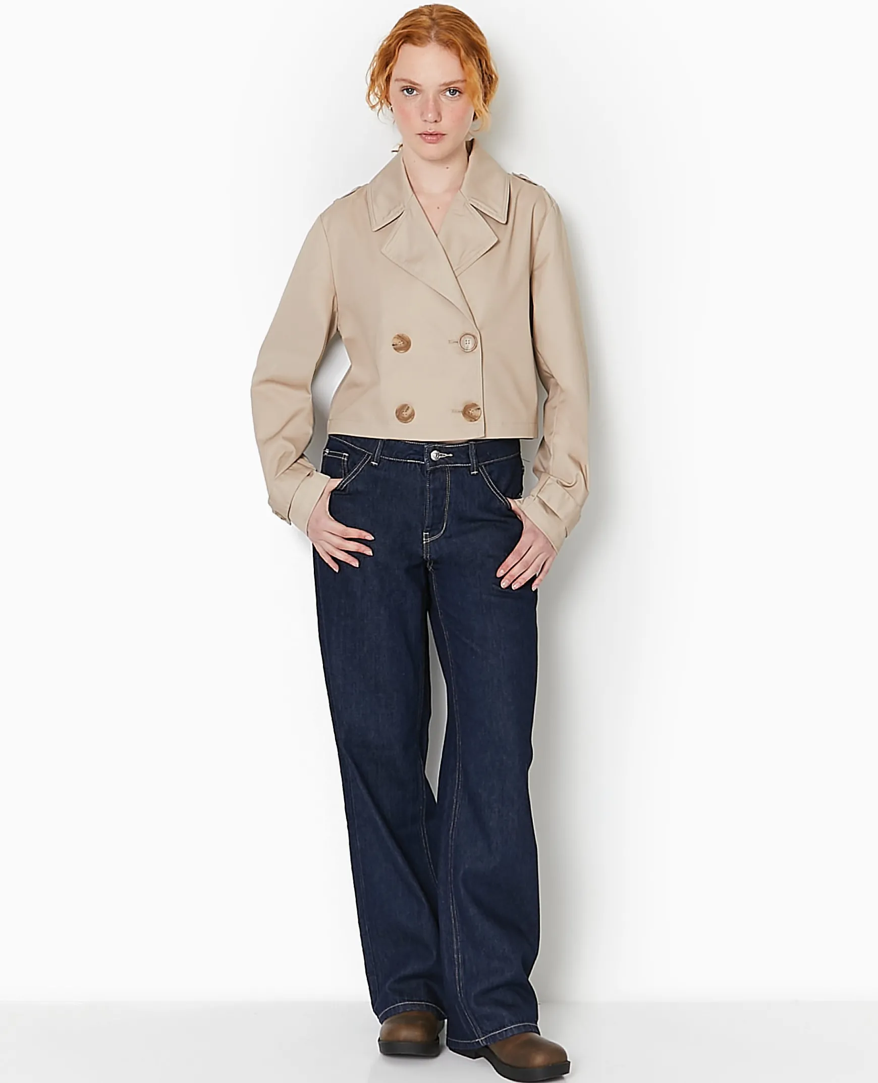 Pimkie Manteau Et Blouson^Veste Trench Courte Double Boutonnage -
